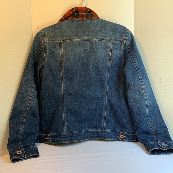 Parasuco Jeans Button Down Medium Wash Flannel Lined Denim Jacket Size S - Picture 8 of 8